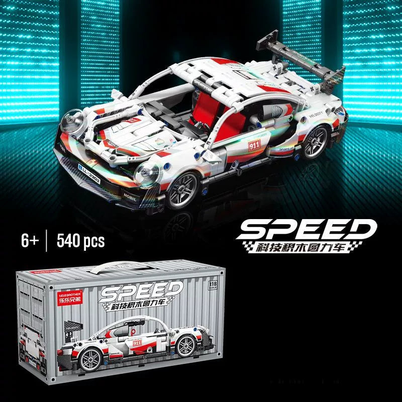 Porsche White Sports Car 9055-3 Block Puzzle Model Toys ( 540pcs ) - Kidz Brickify