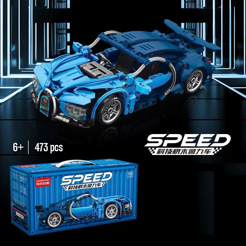 Bugatti Veyron Blue Sports Car 9055-5 Block Puzzle Model Toys 473pcs - Kidz Brickify