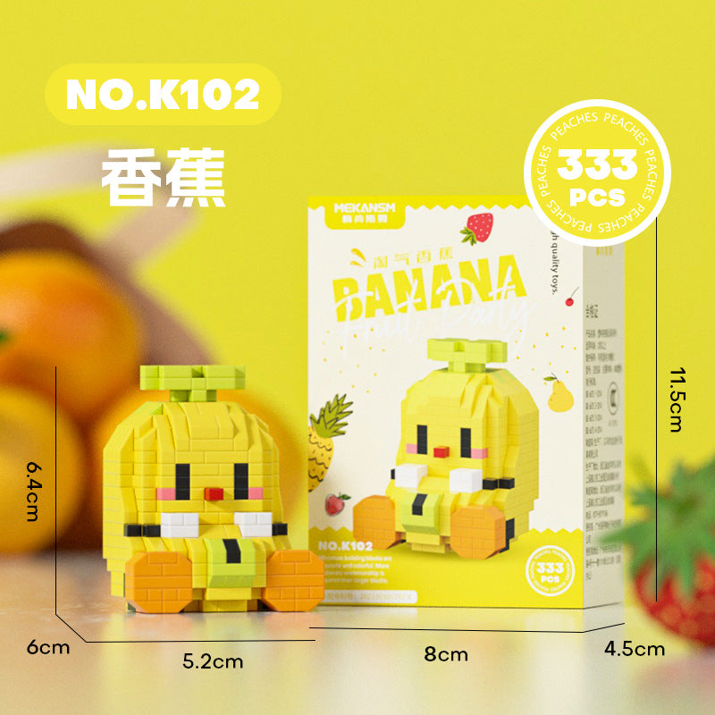 K102 Fruit Banana Nano Micro Small Block Puzzle Model Toys ( 333pcs ) - Kidz Brickify