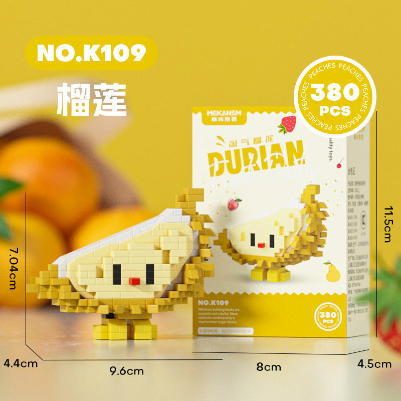 K109 Fruit Durian Nano Micro Small Block Puzzle Model Toys ( 380pcs ) - Kidz Brickify