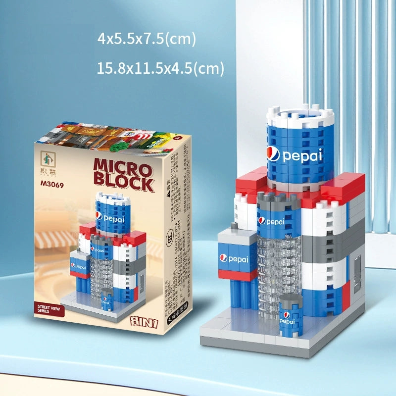 8755 Series Street View Building Blocks Children's Puzzle - Kidz Brickify