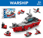 6 IN 1 Aircraft Carrier 8970-1 Block Puzzle Model Toys ( 138pcs ) - Kidz Brickify