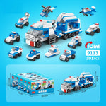 10 IN 1 Police Pioneer Force 9113 Block Puzzle Model Toys ( 301pcs ) - Kidz Brickify