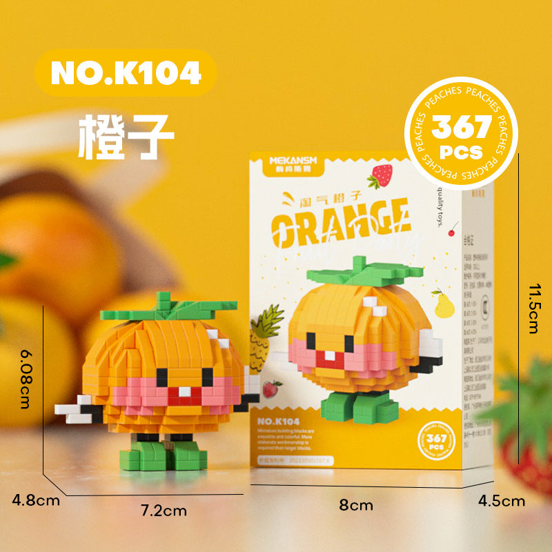 K104 Fruit Orange Nano Micro Small Block Puzzle Model Toys ( 367pcs ) - Kidz Brickify