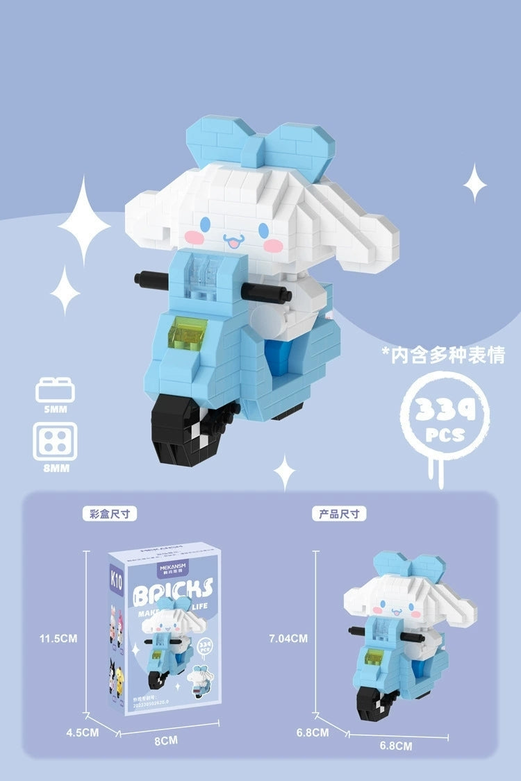 Bricks Micro Cartoon Sanrio Hello Kitty Series Education Building Block Toys 3D Puzzle