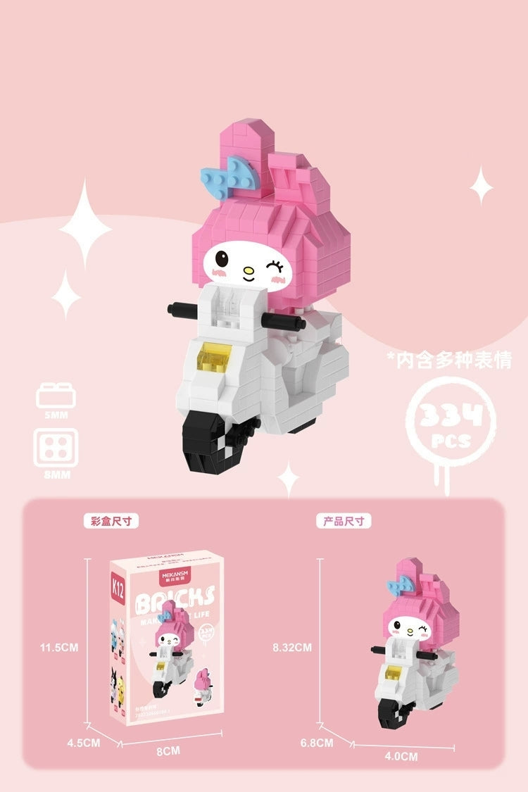 Bricks Micro Cartoon Sanrio Hello Kitty Series Education Building Block Toys 3D Puzzle