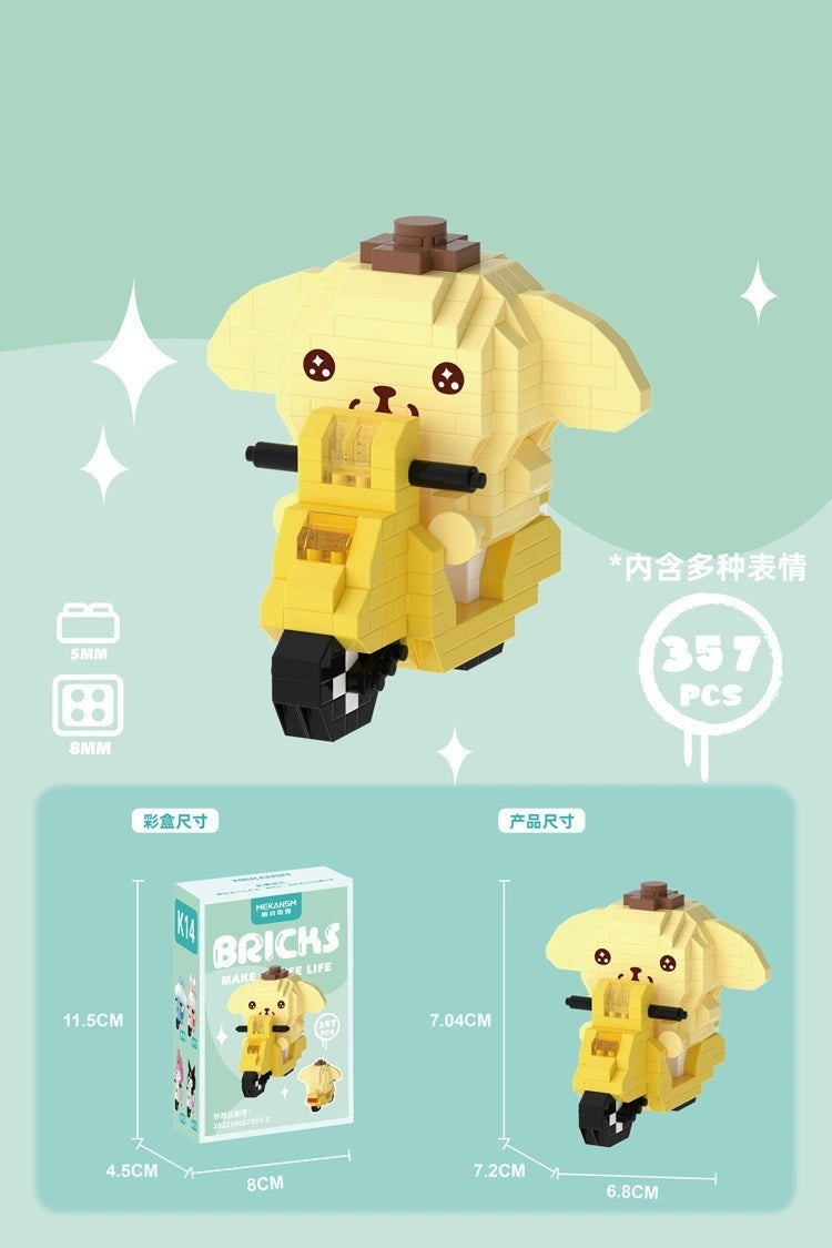 Bricks Micro Cartoon Sanrio Hello Kitty Series Education Building Block Toys 3D Puzzle