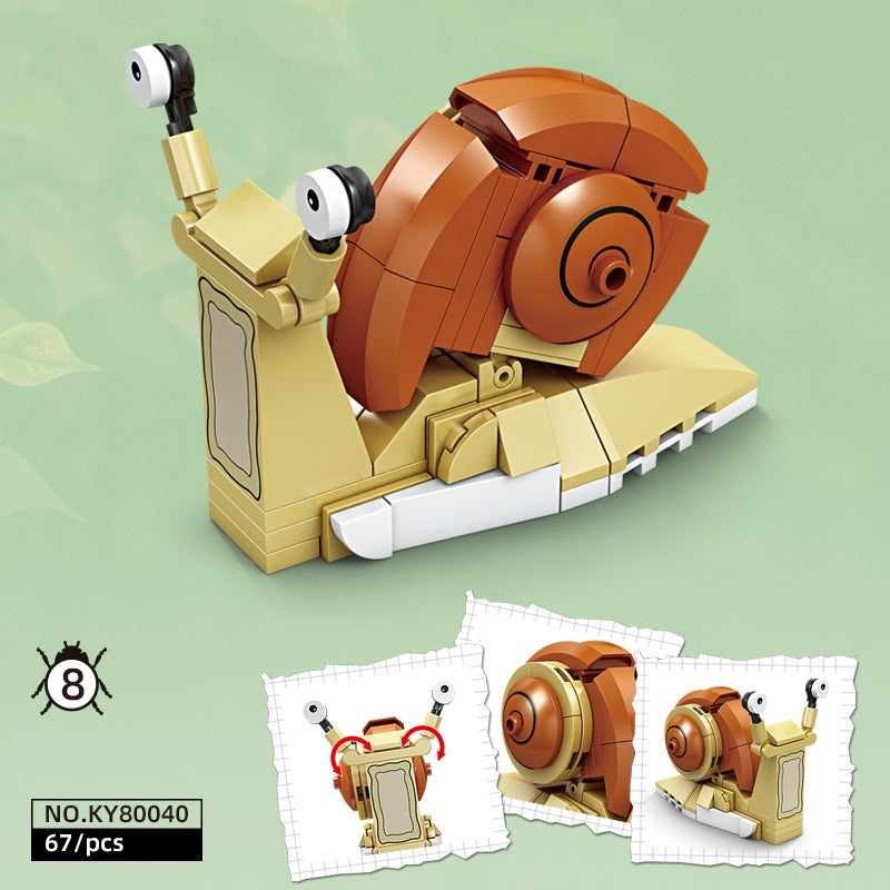 INSECT SERIES Snail KY80040-8 Block Puzzle Model Toys ( 67pcs ) - Kidz Brickify