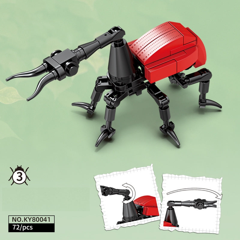 INSECT SERIES Giraffe Weevil KY80041-3 Block Puzzle Model Toys ( 72pcs ) - Kidz Brickify