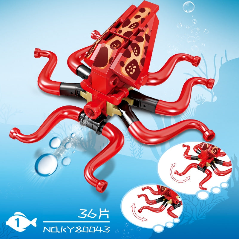 OCEAN SERIES Octopus KY80043-1 Block Puzzle Model Toys ( 36pcs ) - Kidz Brickify