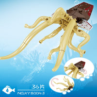 OCEAN SERIES Squid KY80043-4 Block Puzzle Model Toys ( 36pcs ) - Kidz Brickify