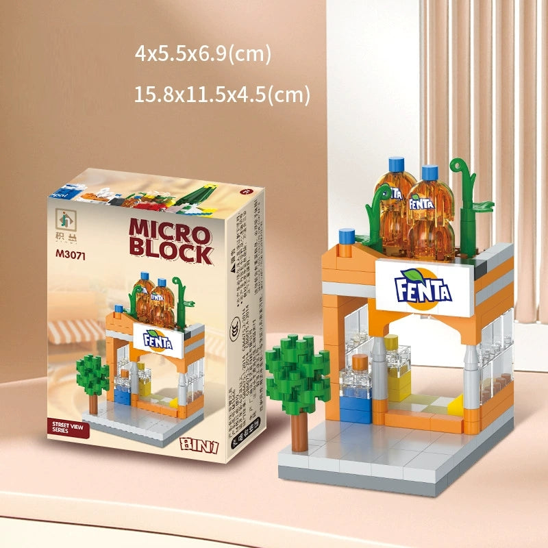 8755 Series Street View Building Blocks Children's Puzzle - Kidz Brickify