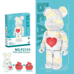 WHITE GOLD BEAR LOVE WITH LIGHTS P2155 Block Puzzle Model Toys ( 3168pcs ) - Kidz Brickify